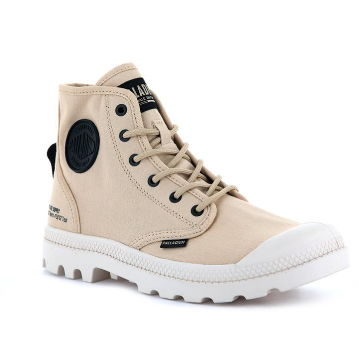 Palladium Pampa Hi Htg Supply Women's Boots Beige | UK U230-LZF